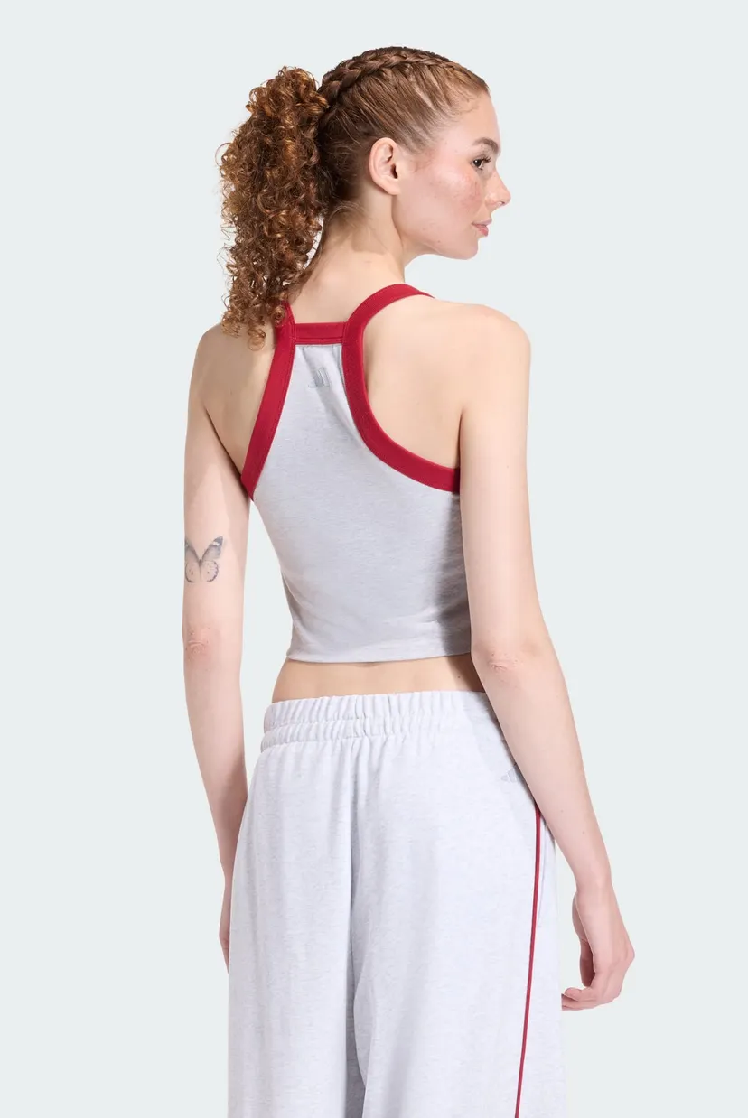 Жіноча світо-сіра майка Seasonal Essentials Colorpop with Embroidered Graphic 3