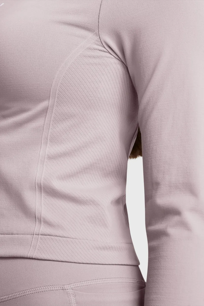 Женский пудровый лонгслив UA Vanish Seamless LS 4