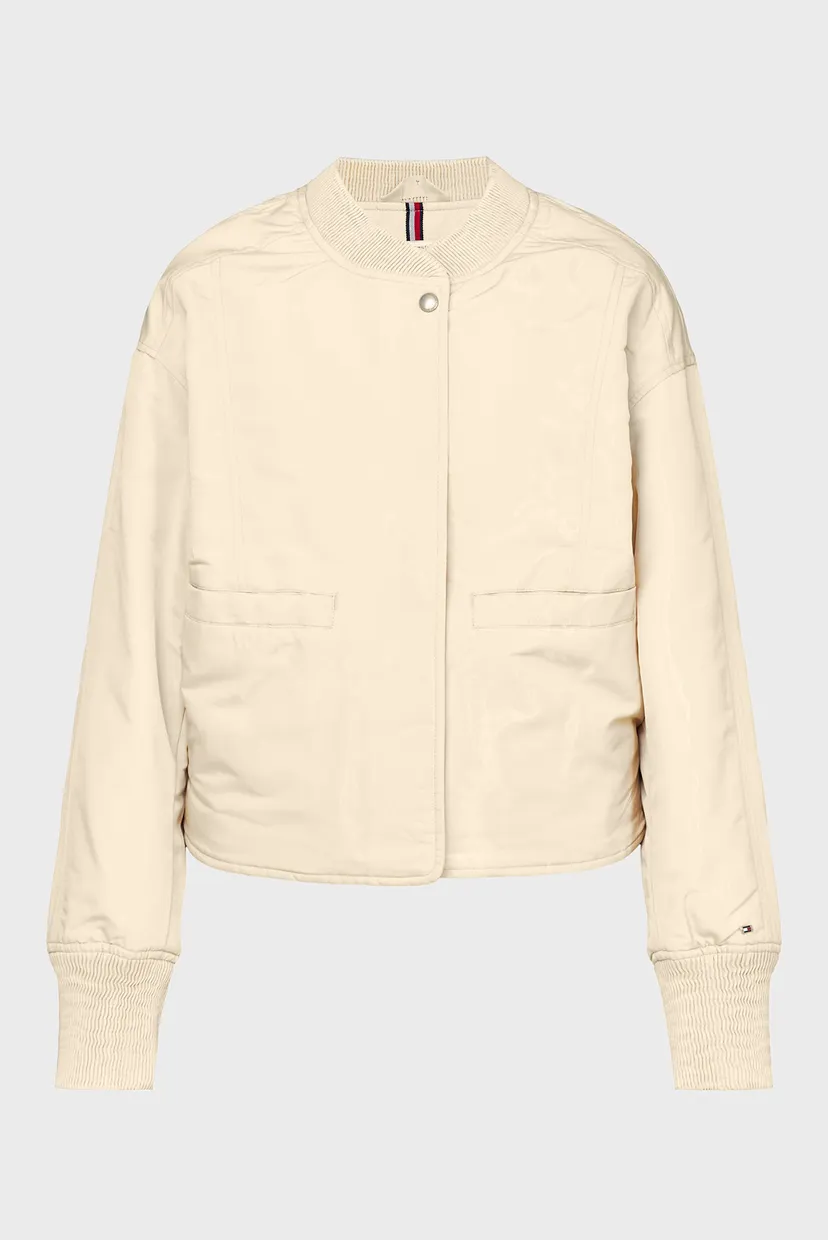 Женский бежевый бомбер CLEAN PADDED BOMBER 7