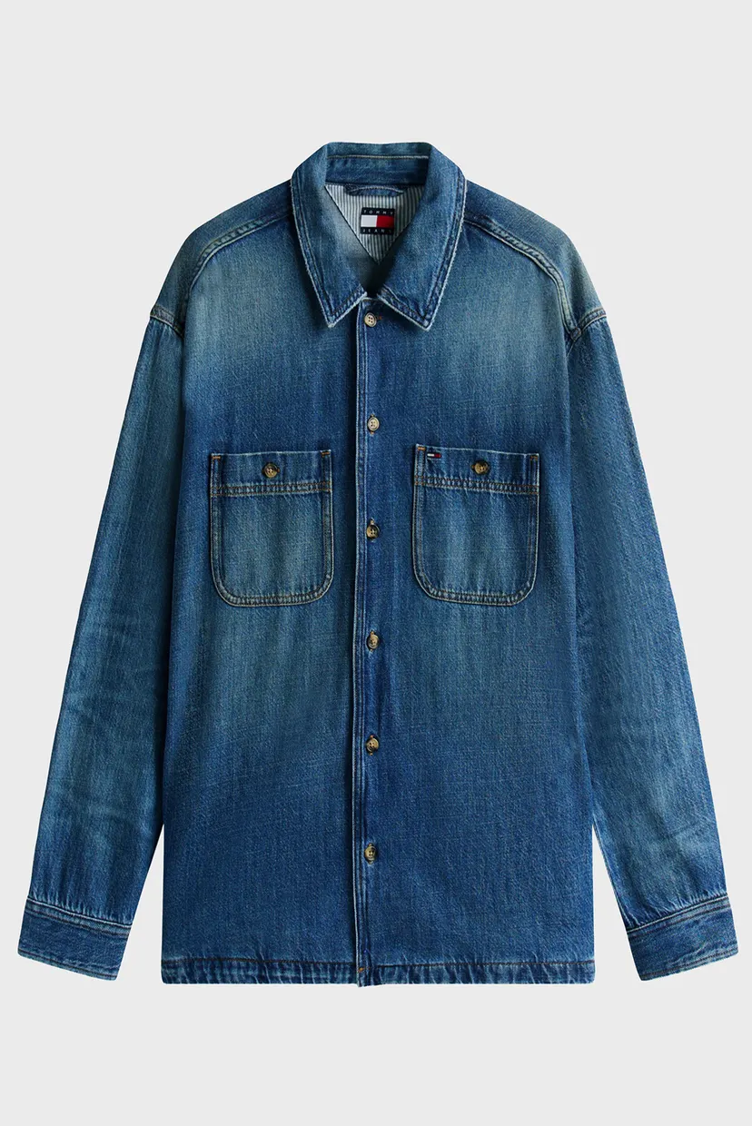Чоловіча синя джинсова сорочка DENIM 5