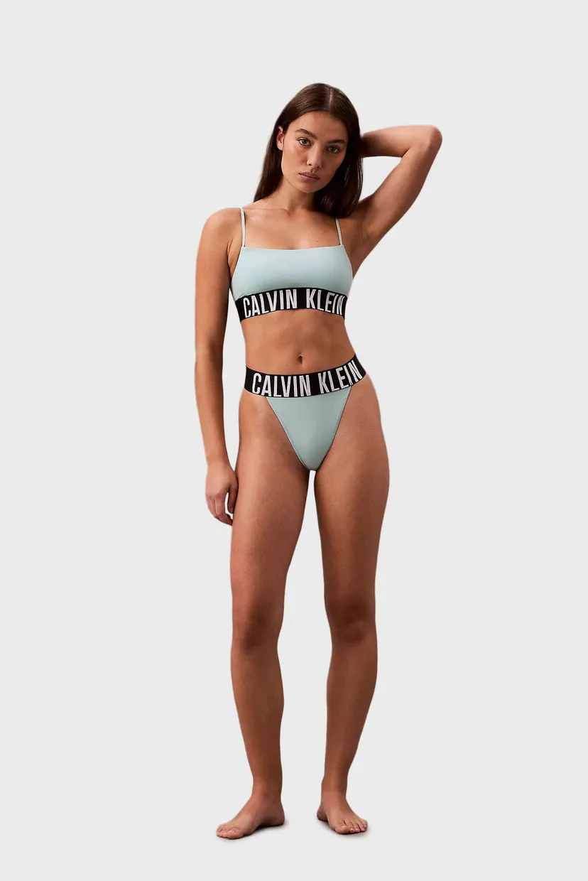 Жіночі блакитні трусики HIGH LEG THONG 3