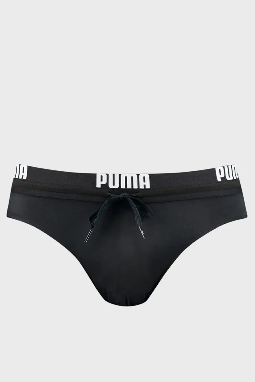 Чоловічі чорні плавки PUMA Swim Men Logo Swim Brief 4