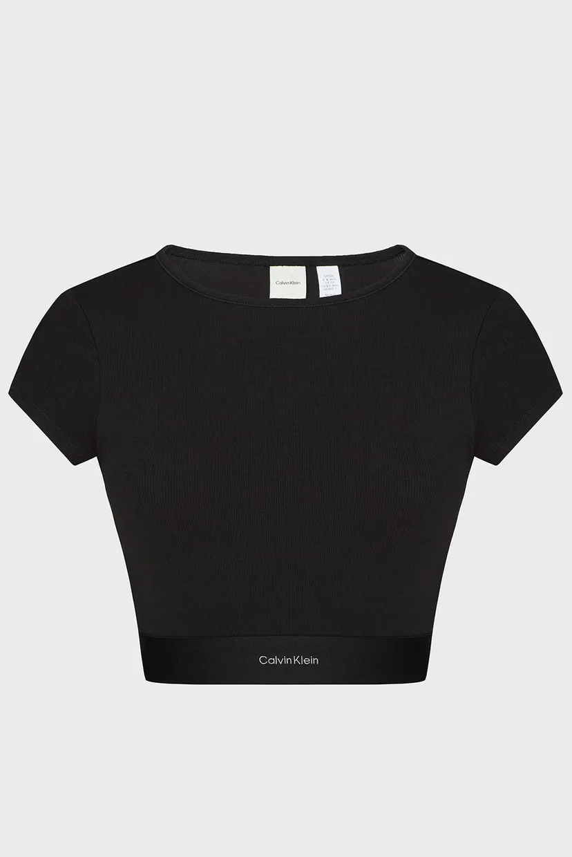 Жіночий чорний топ RIB CROP TEE 5