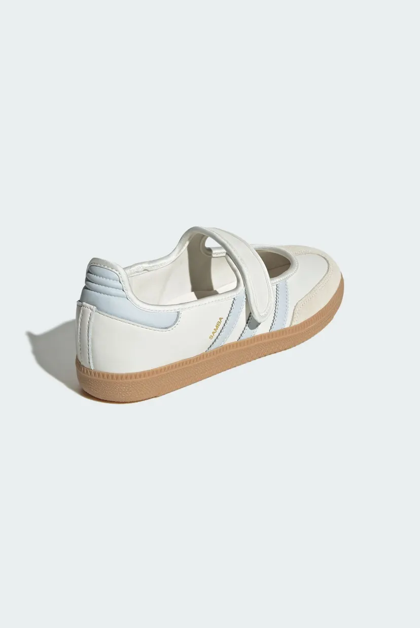 Женские белые кожаные балетки Samba OG 5