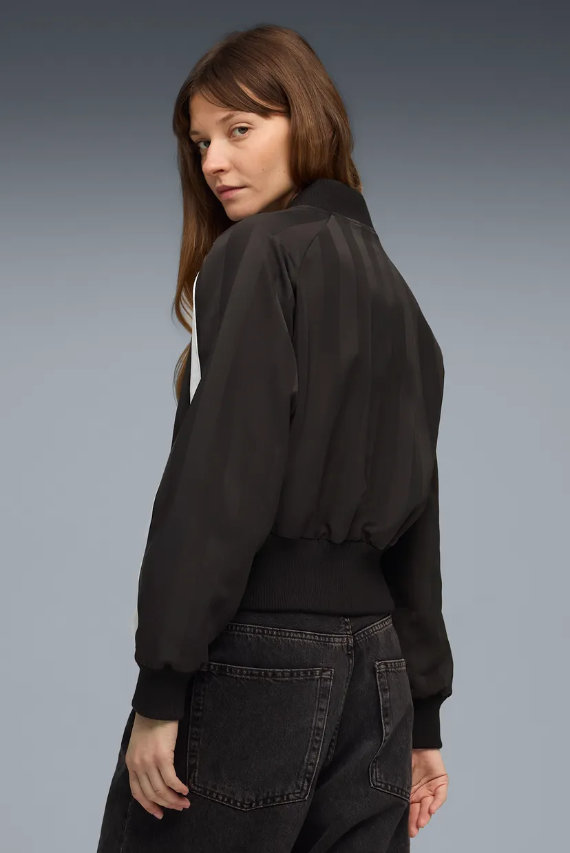 Женский черный бомбер в полоску FUTURE.PUMA.ARCHIVE Oversized Jacket Women 3