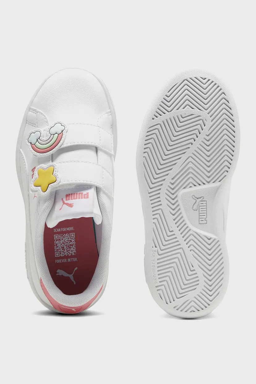 Дитячі білі кеди  PUMA Smash 3.0 Badges Kids' Sneakers 4