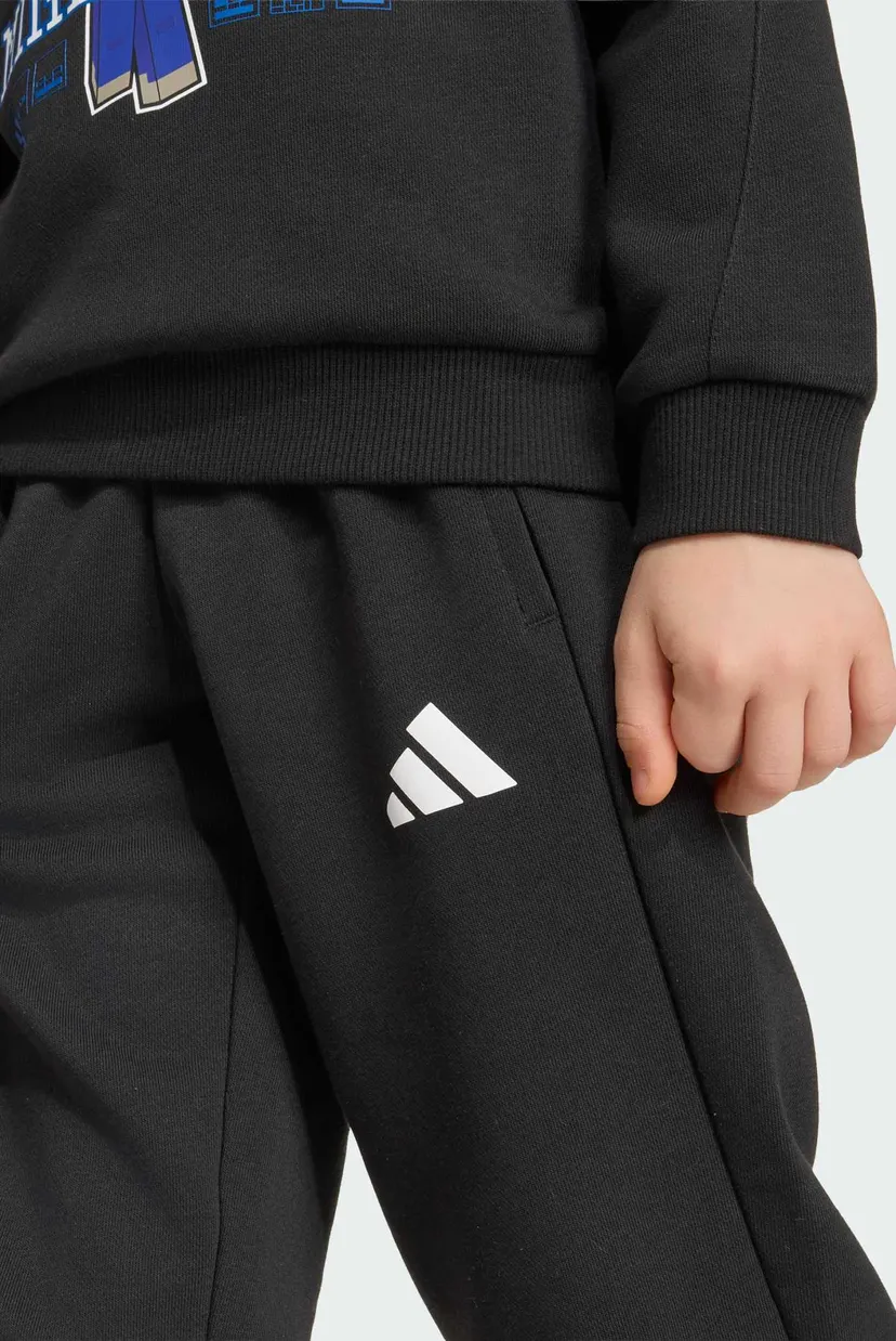 Детский черный комплект одежды (свитшот, джоггеры) ADIDAS MINECRAFT 7