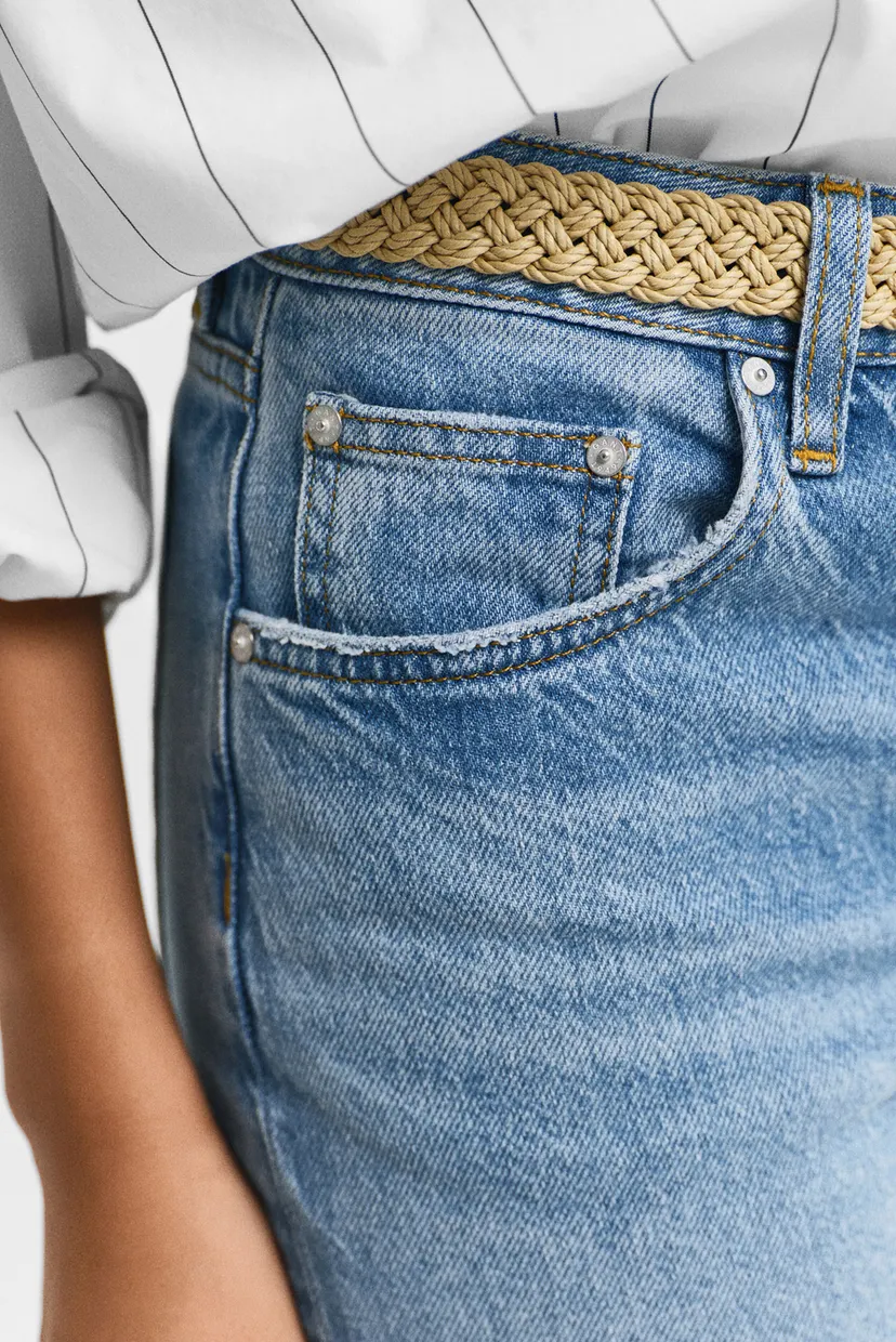 Жіночі блакитні джинси STRAIGHT RIGID JEANS 4