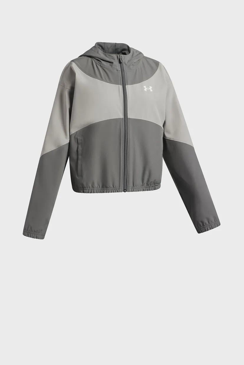 Дитяча сіра вітровка UA Rival Woven HD Jacket 3