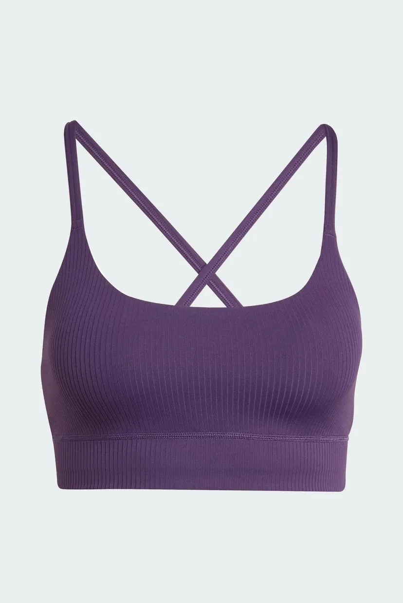 Женский фиолетовый топ adidas All Me Light Support Rib Long Line 6