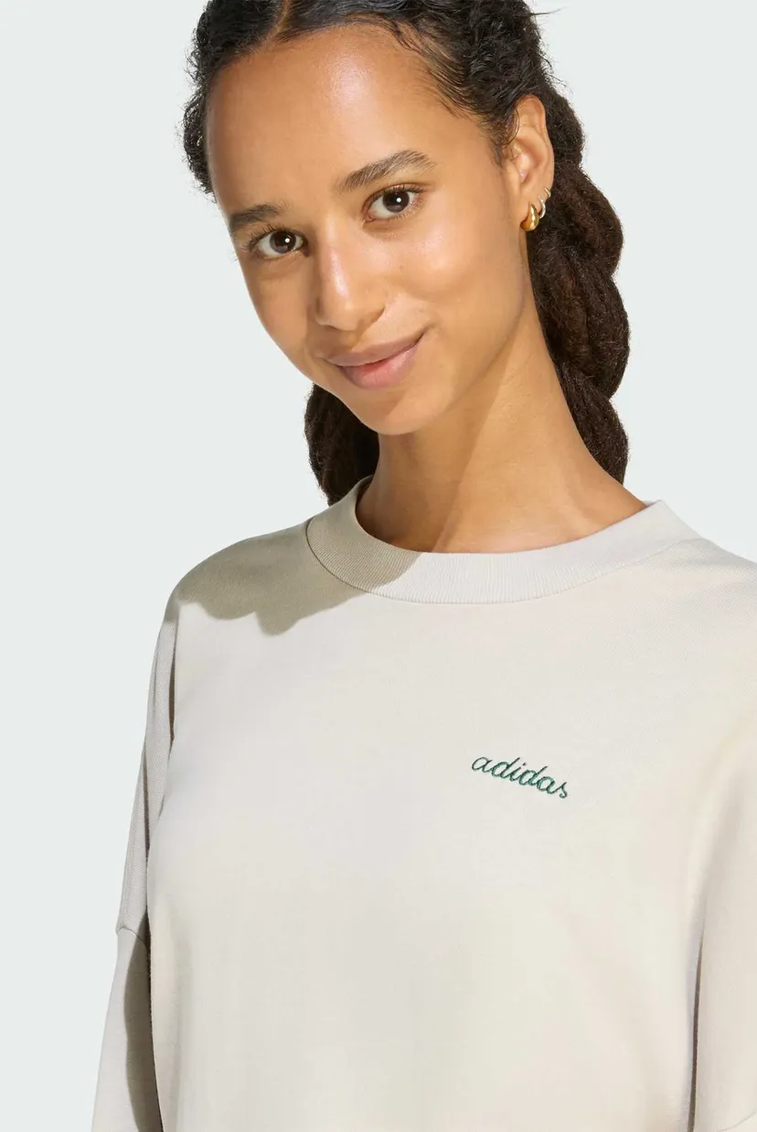 Женский бежевый свитшот Seasonal Essentials Colorpop with Embroidered Graphic 4