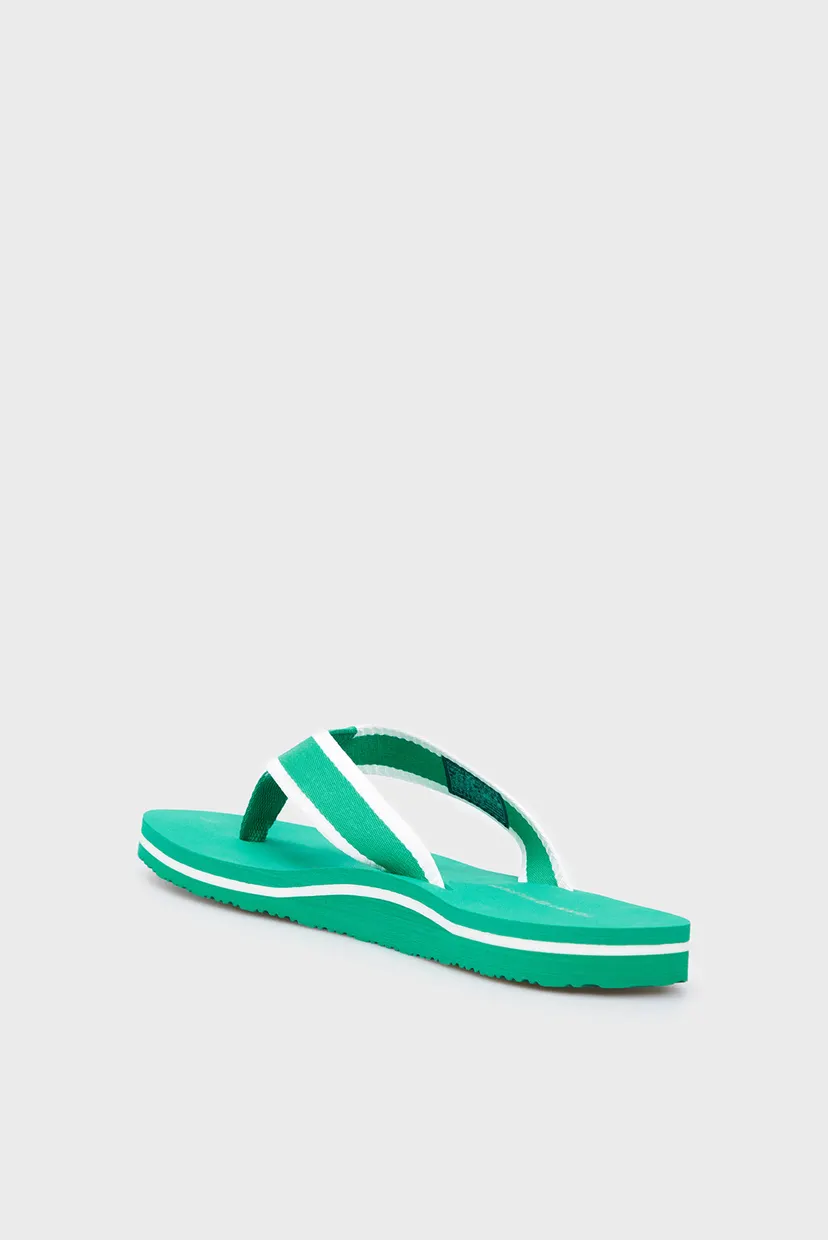 Жіночі зелені в'єтнамки HILFIGER WEBBING POOL SLIDE 5
