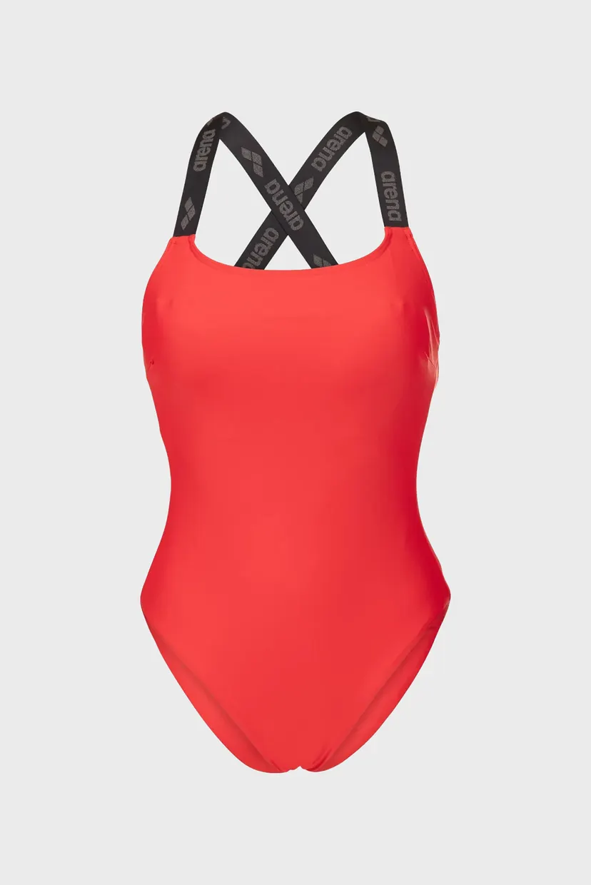 Женский красный купальник ELASTIC SOLID SWIMSUIT 3