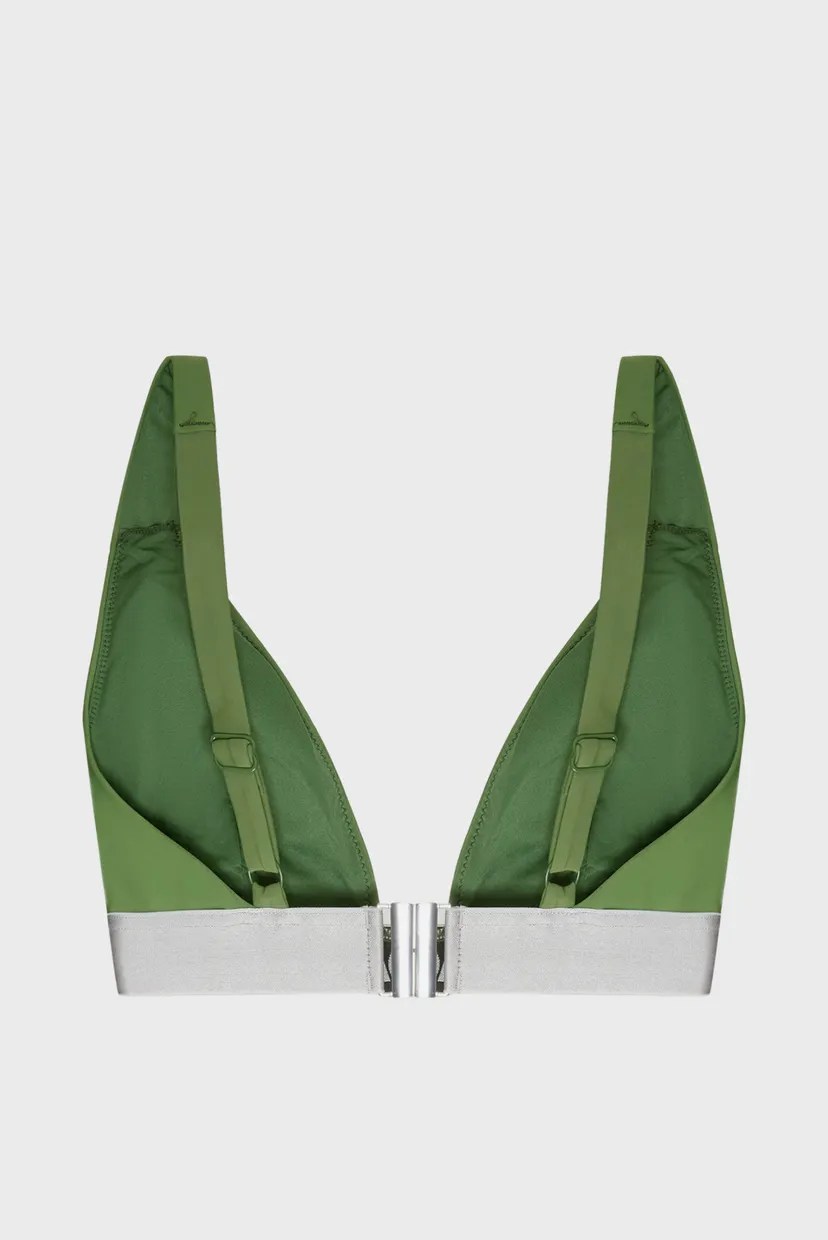 Женский зеленый лиф от купальника LOGO TRIANGLE TOP 6