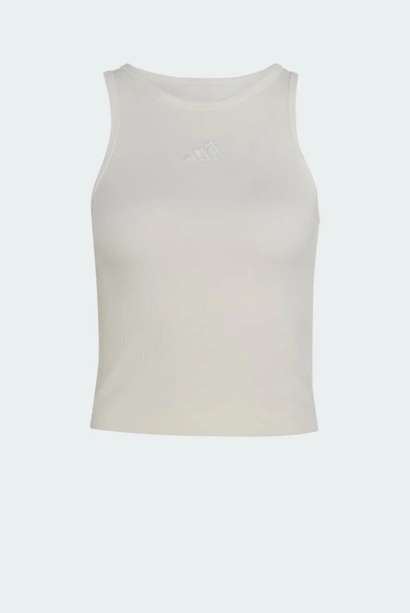 Женский белый топ ADIDAS KIT SMALL LOGO RIB 6