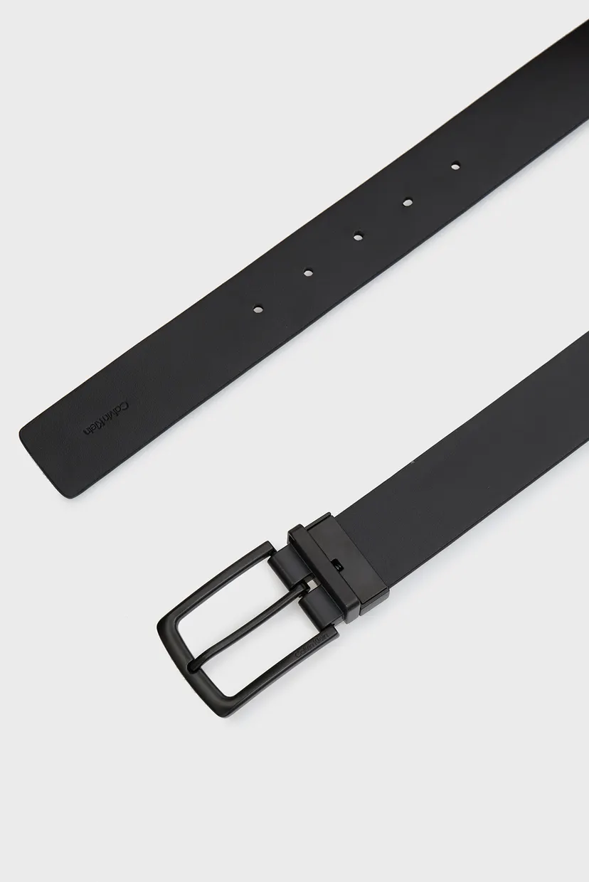 Мужской черный двусторонний ремень CASUAL PIN COATED 4
