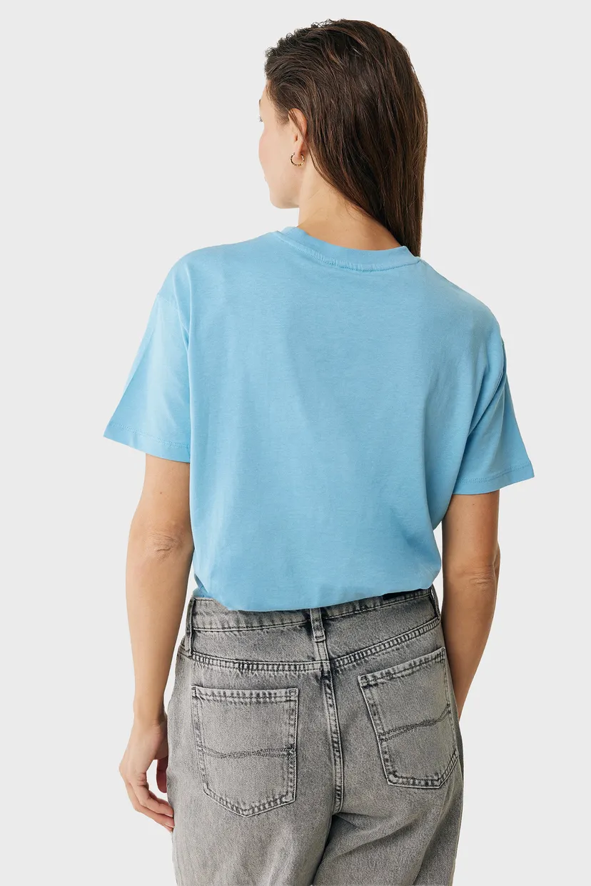 Жіноча блакитна футболка NORA 3