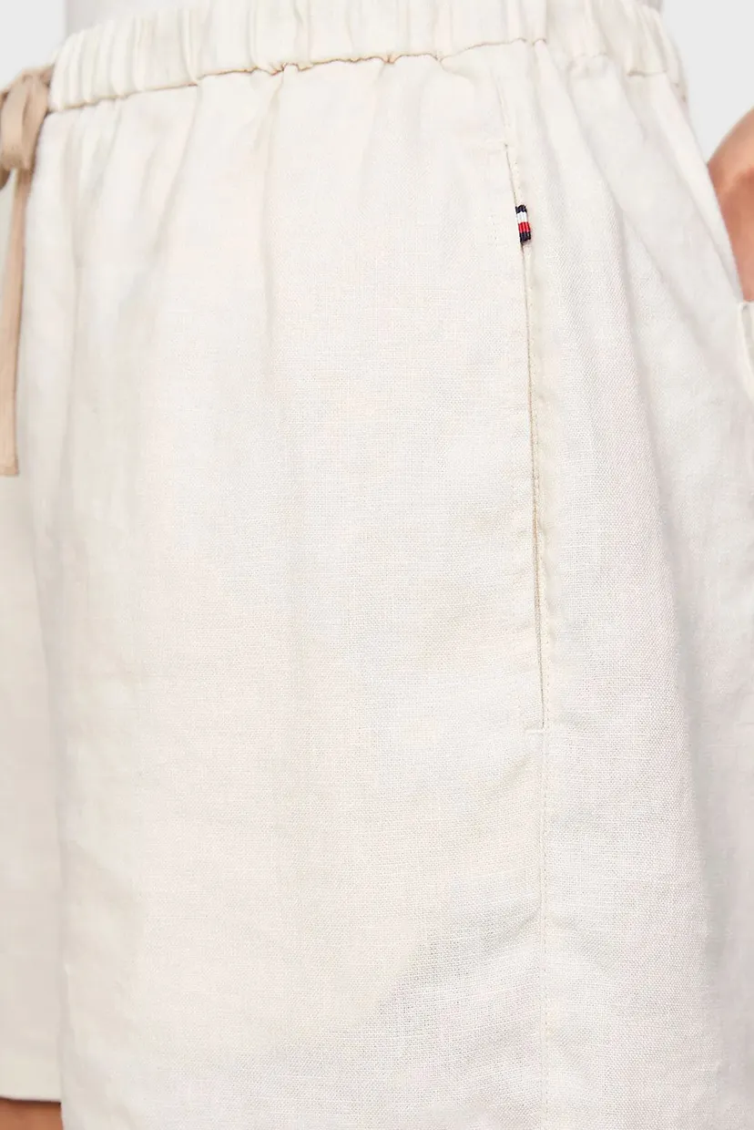 Жіночі білі лляні шорти PULL ON CASUAL LINEN SHORT 4
