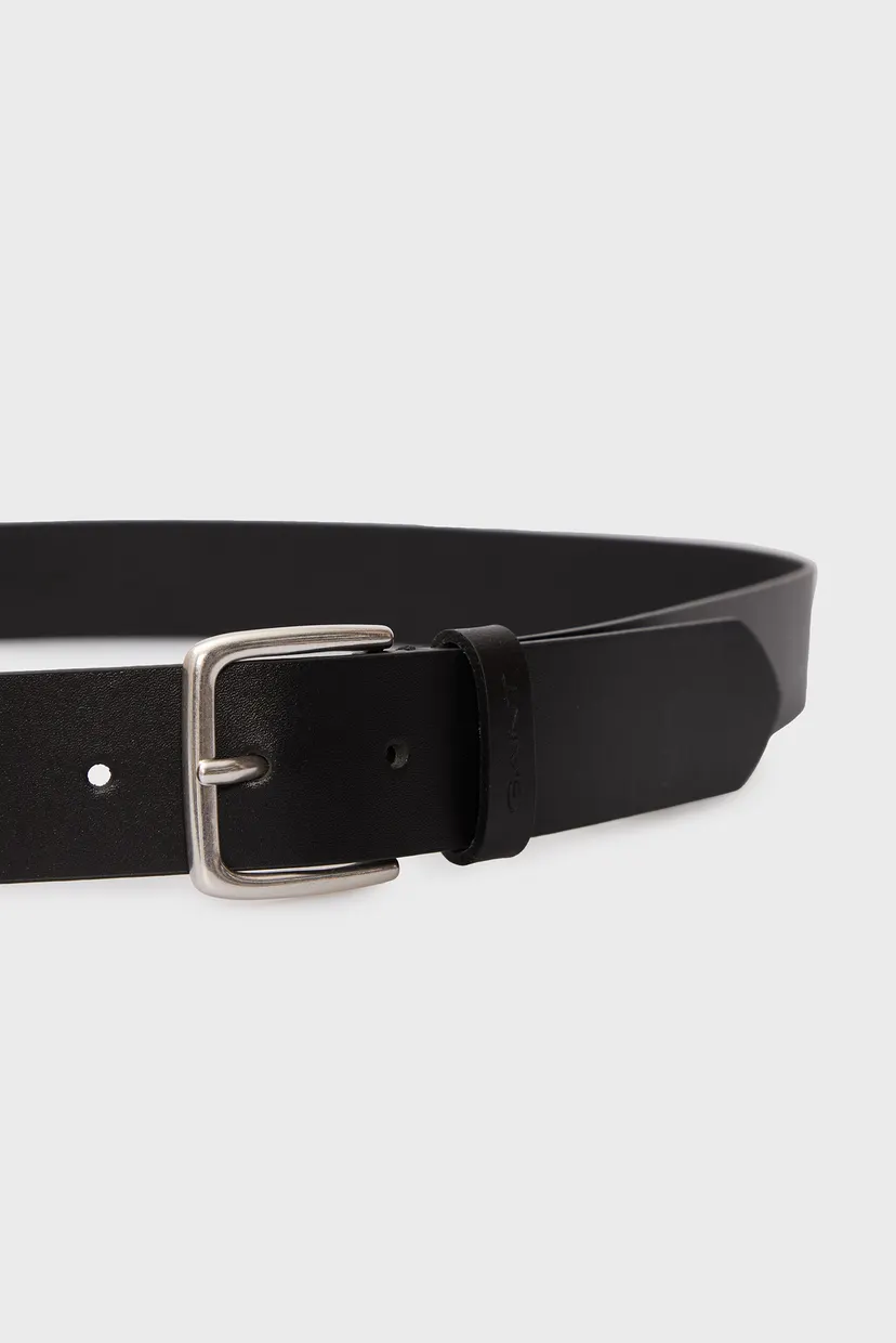 Мужской черный кожаный ремень LEATHER BELT 3