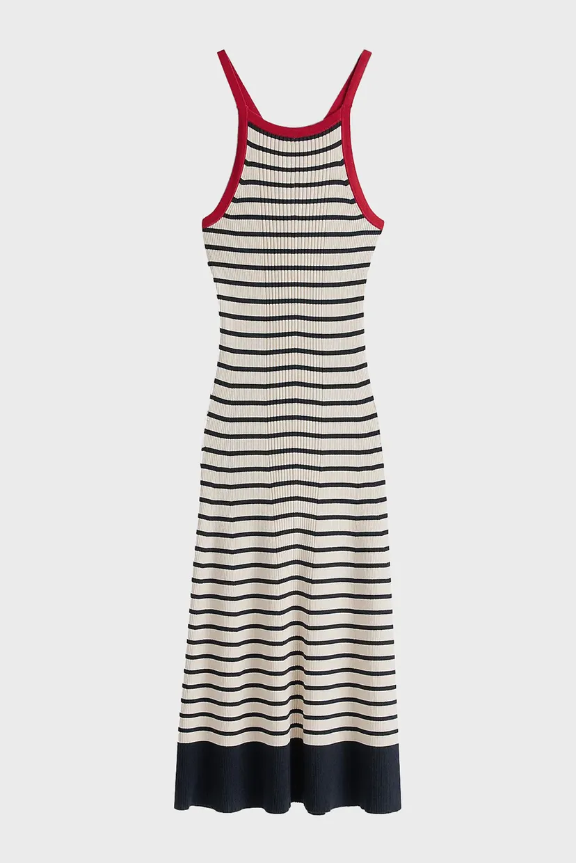 Жіноча біла сукня у смужку TH X SRG STRIPE KNIT DRESS 5