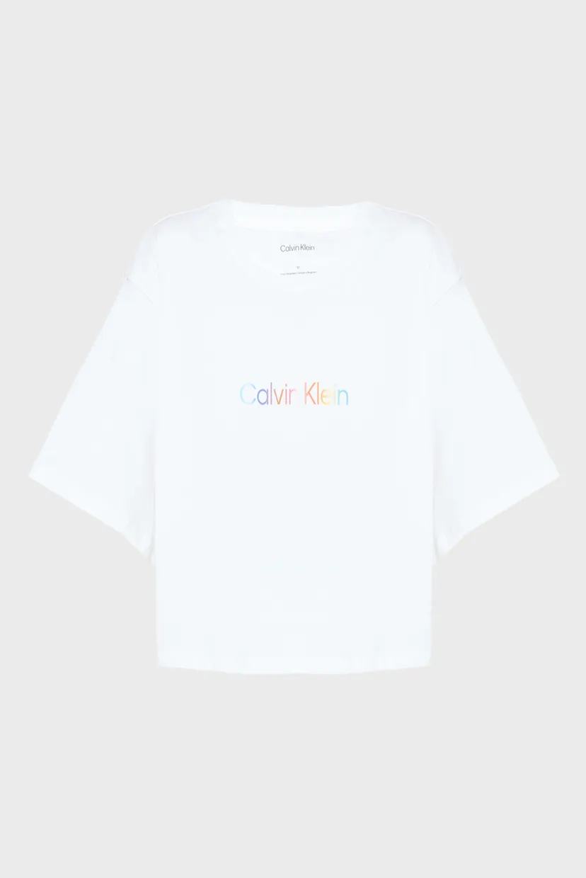 Женская белая футболка COTTON BOXY CROP PRIDE 6