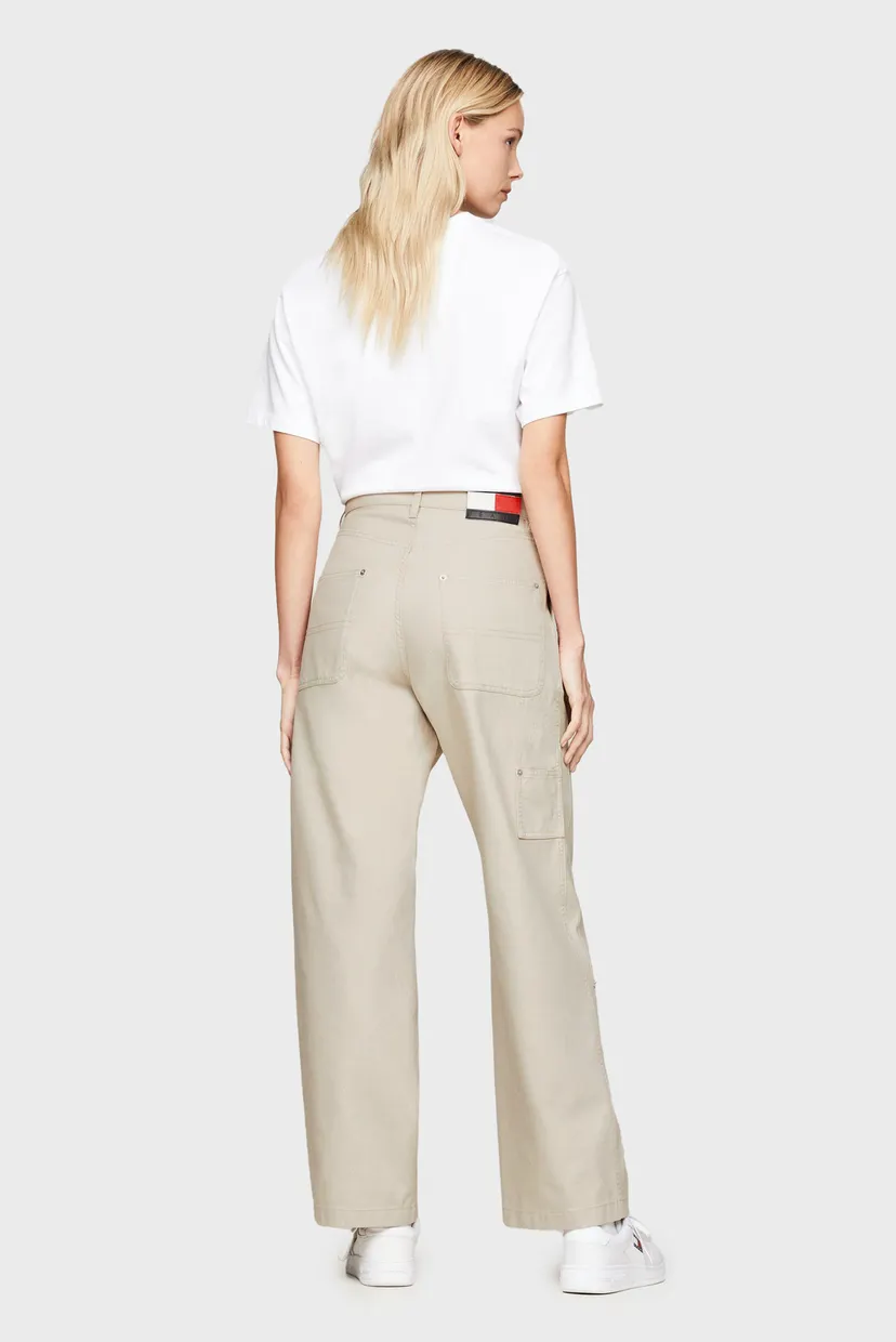 Жіночі бежеві брюки TJCU COTTON TWILL CARPENTER 3