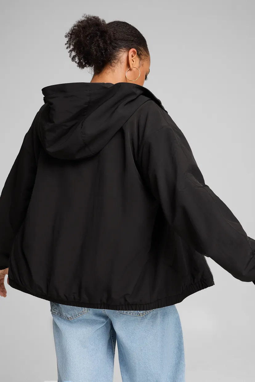 Жіноча чорна двостороння вітровка Reversible Windbreaker Women