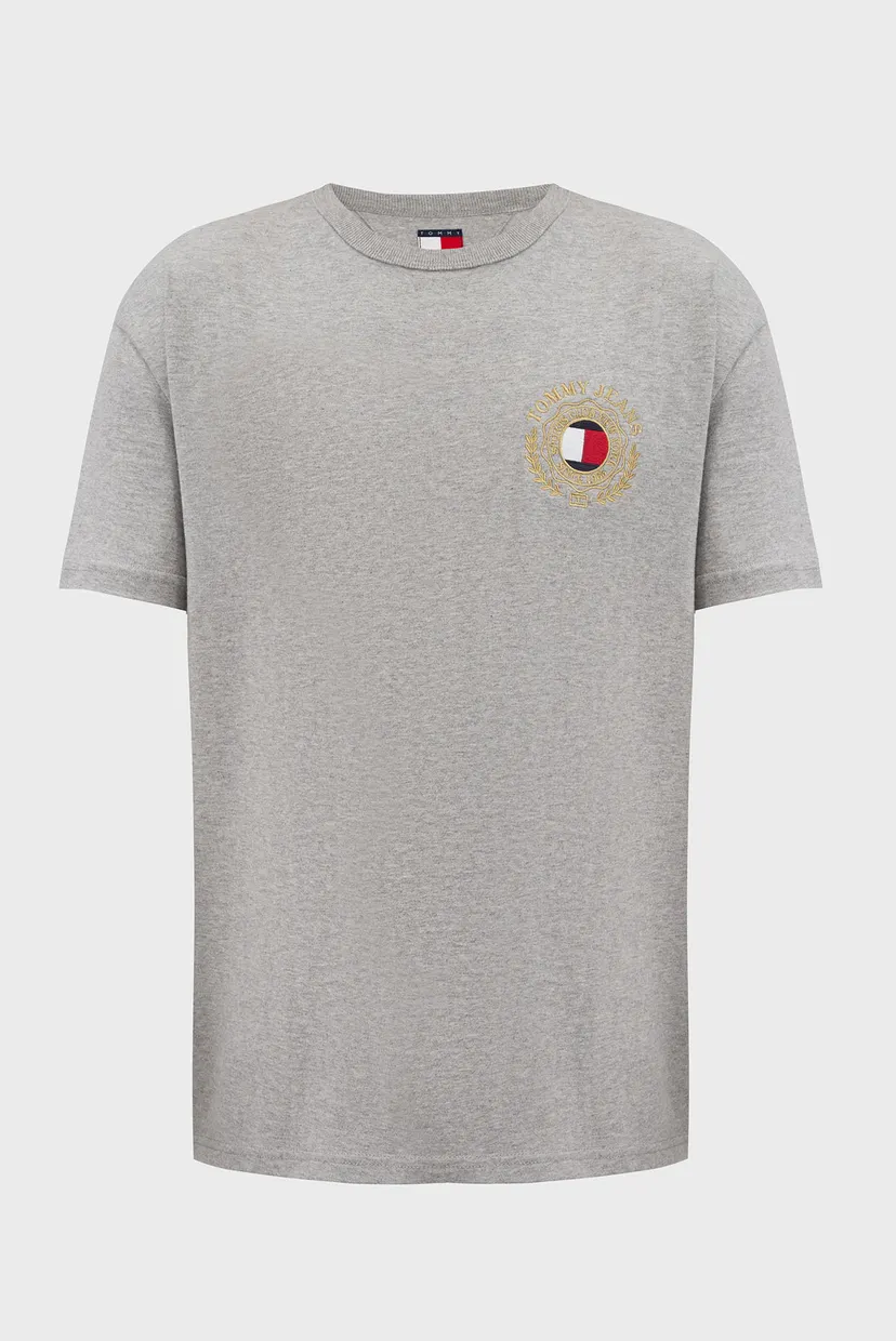 Чоловіча сіра футболка TJM REG TOMMY CREST TEE 4