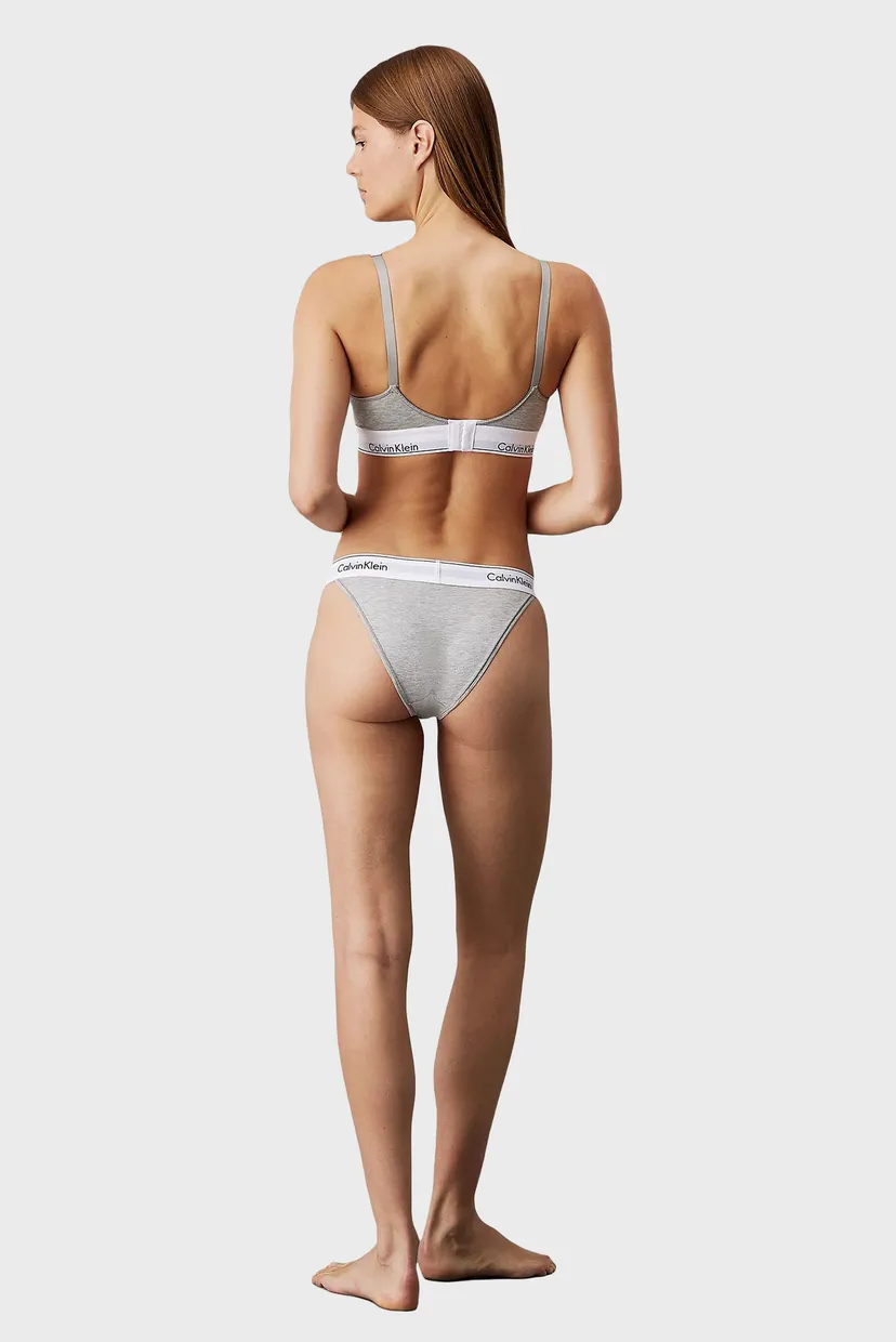 Жіночі сірі трусики HIGH LEG TANGA 3