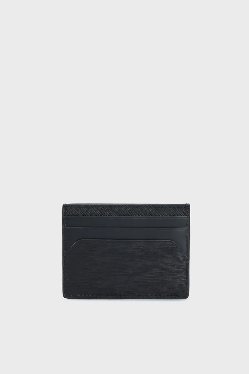 Чоловічий чорний шкіряний кардхолдер TH PLAQUE CC HOLDER 4