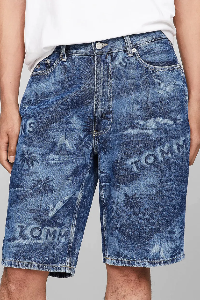 Чоловічі сині джинсові шорти з візерунком AIDEN BAGGY 3