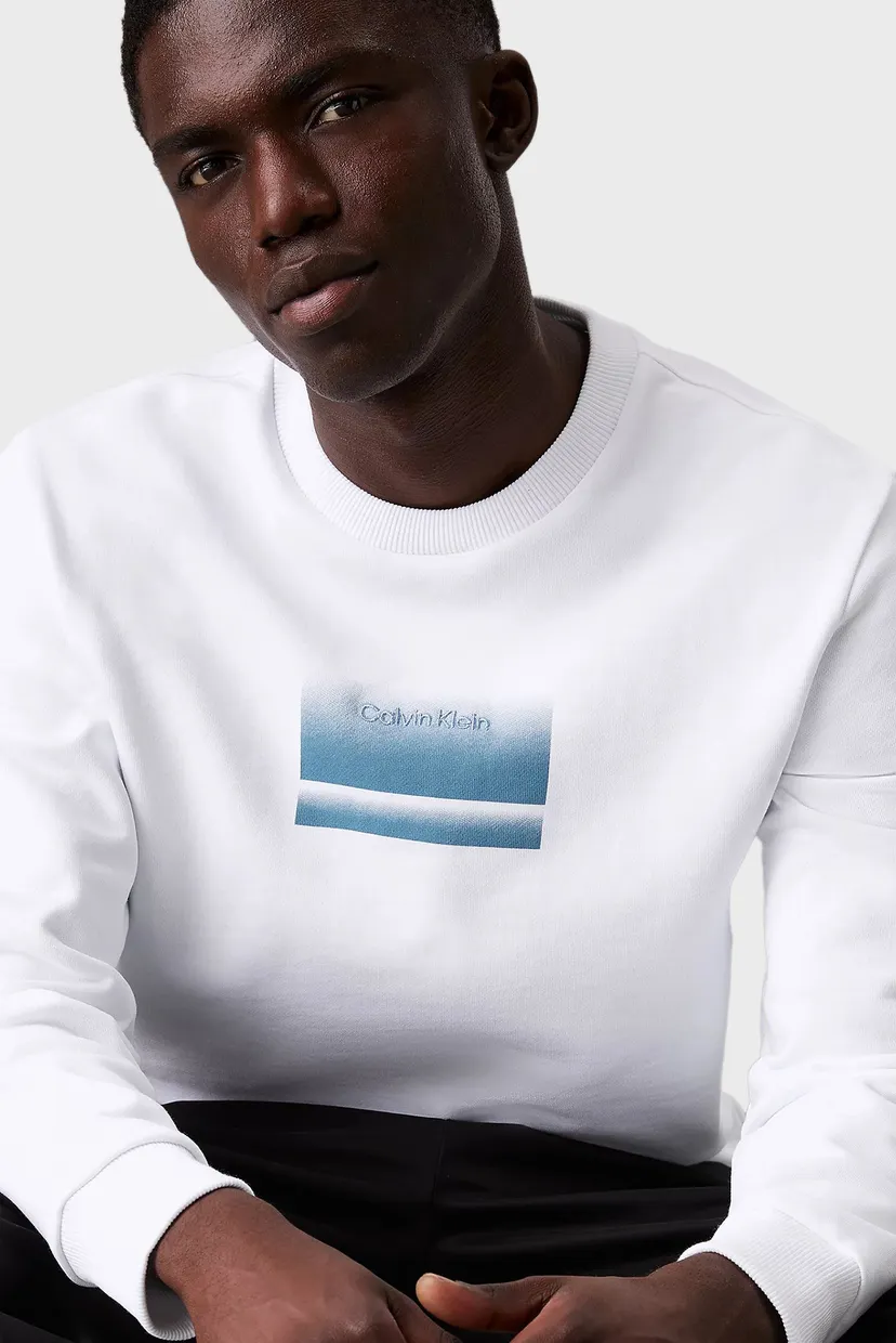 Чоловічий білий світшот GRADIENT LOGO SWEATSHIRT 4