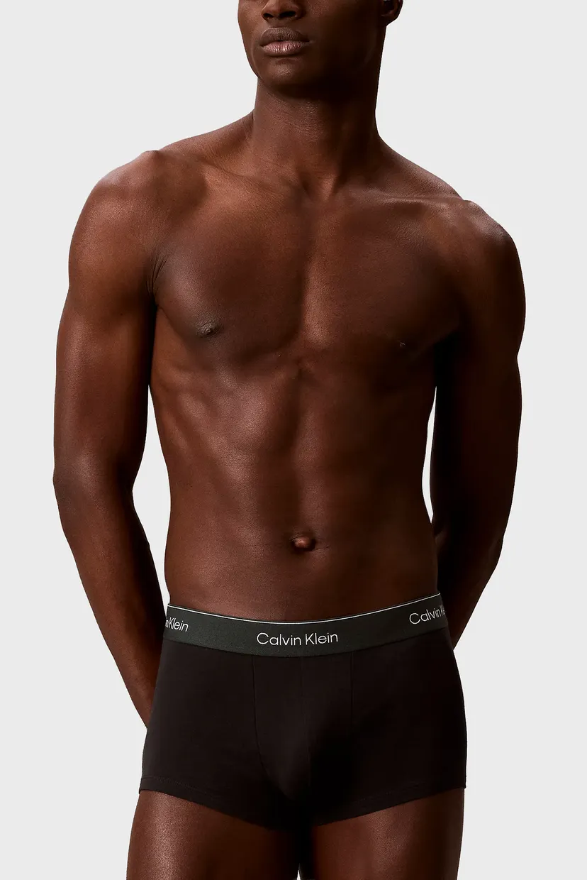 Мужские черные боксеры (3 шт) LOW RISE TRUNK 6