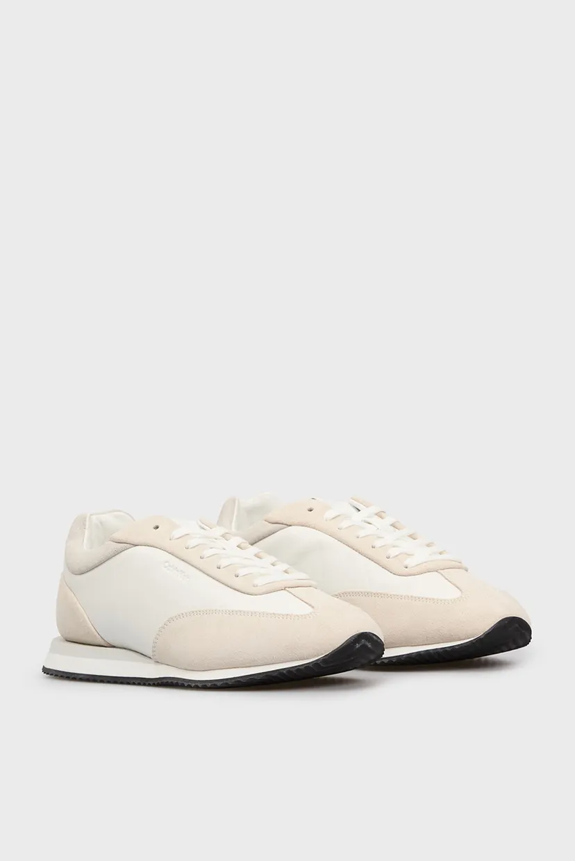 Жіночі білі шкіряні кросівки RUNNER LACE UP - LTH SUE MIX 3