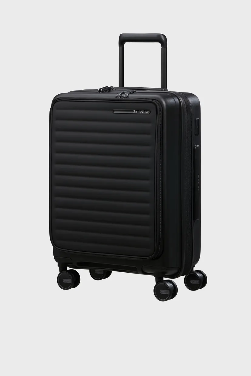 Черный чемодан 55 см RESTACKD BLACK 5