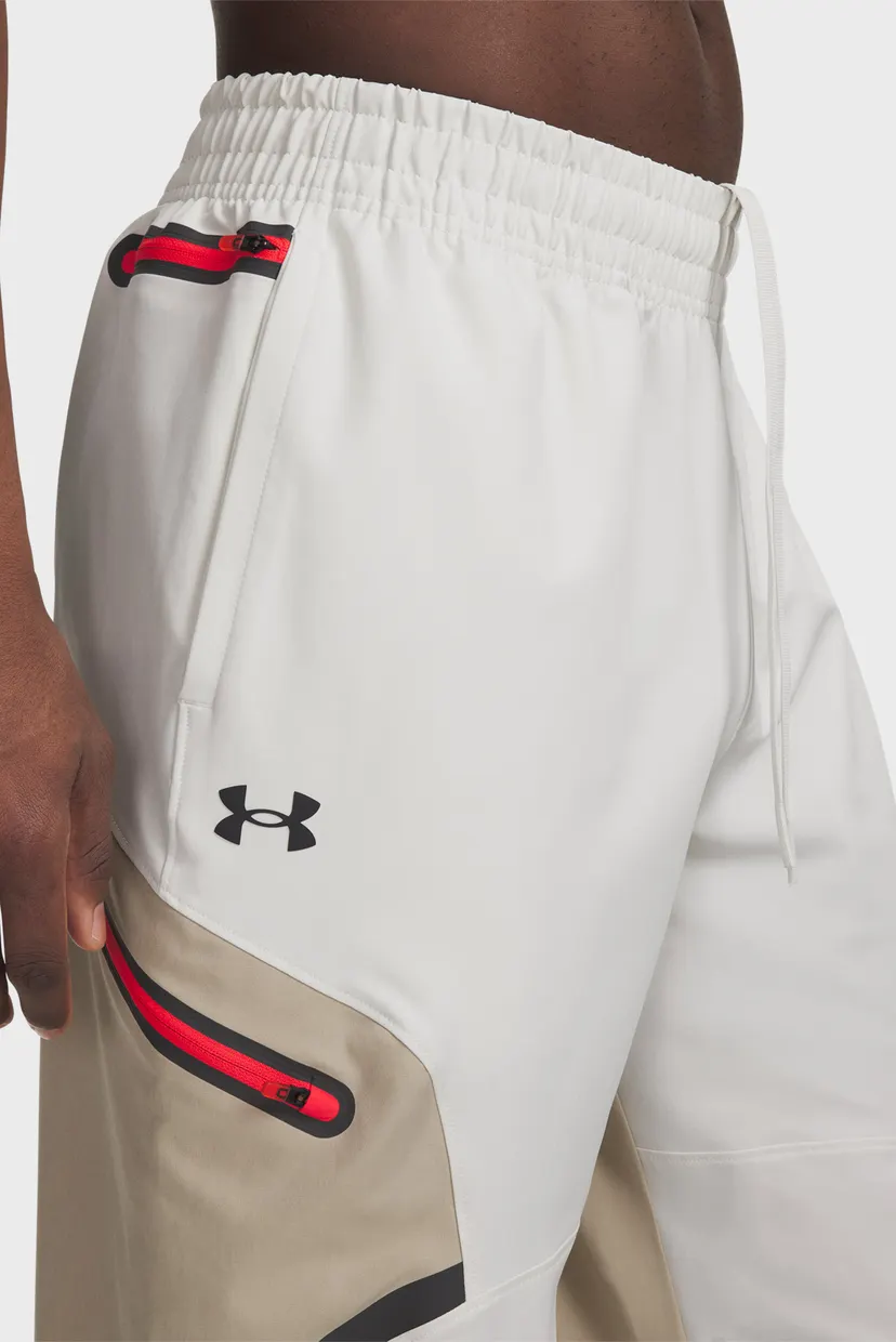 Чоловічі білі спортивні штани UA Unstoppable Cargo Pant 4