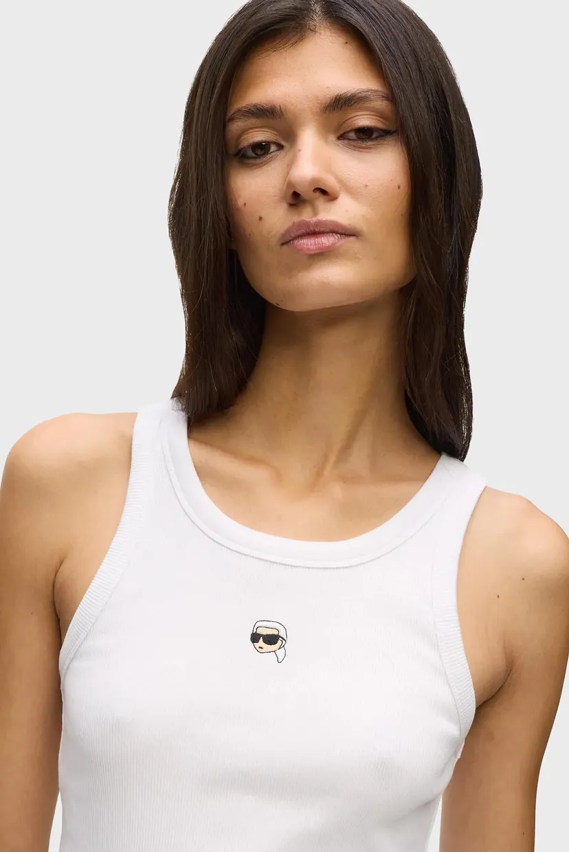 Жіноча біла майка IKON RIBBED 4