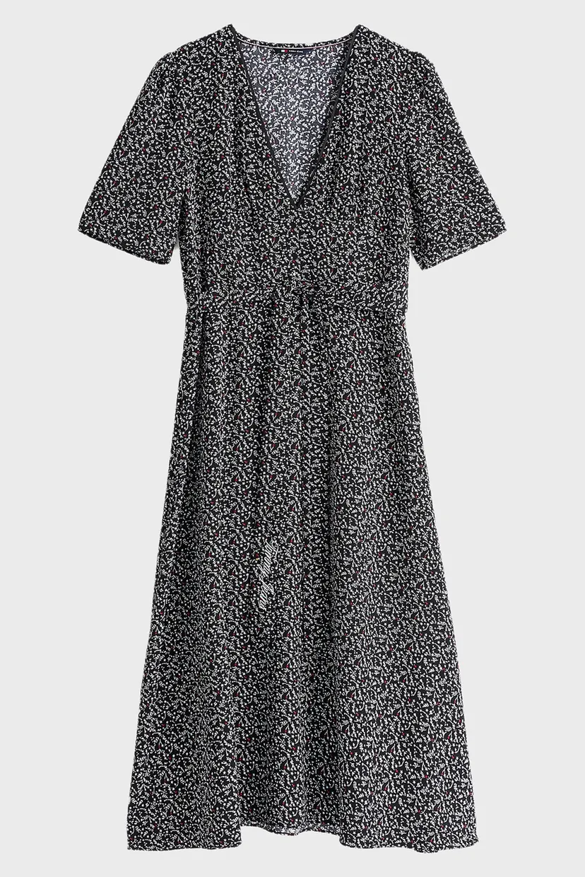 Жіноча чорна сукня з візерунком TJW FLORAL AOP MIDI DRESS 5
