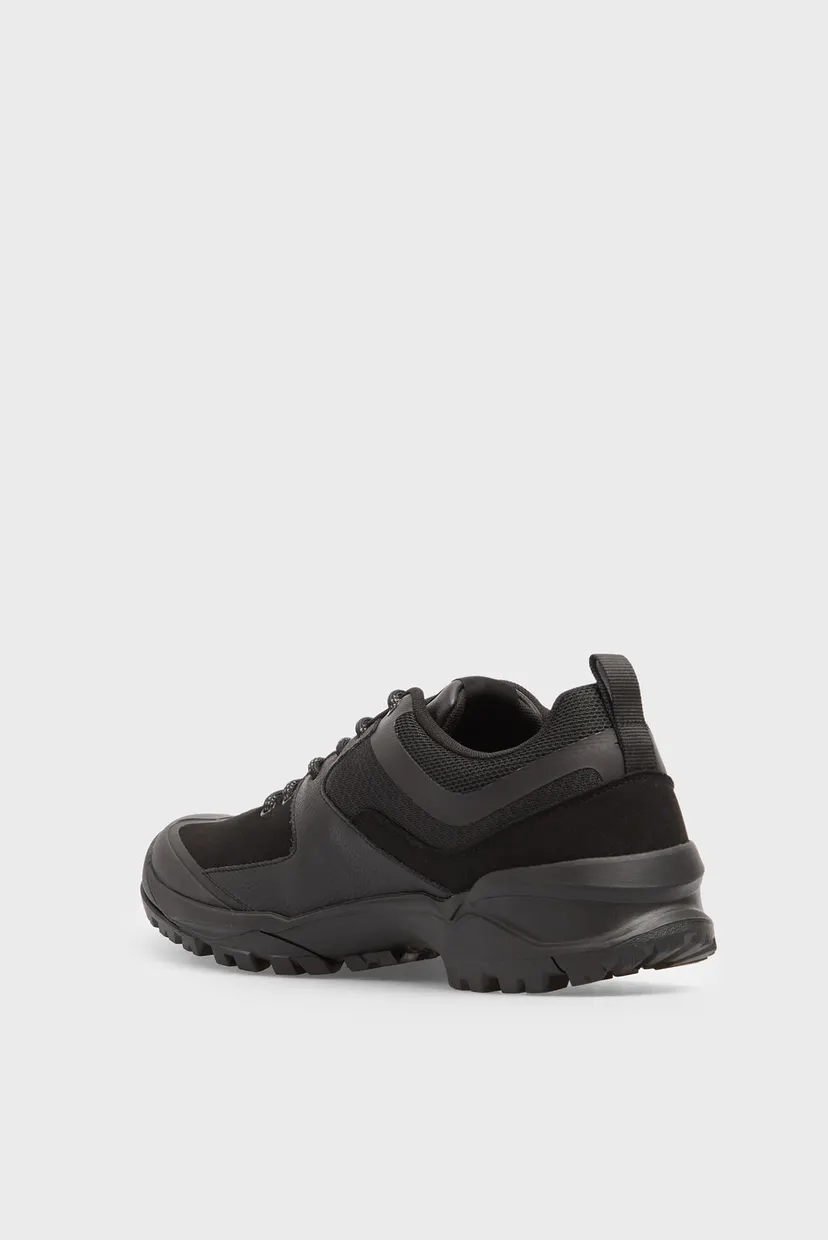 Мужские черные кожаные кроссовки VIBRAM 5