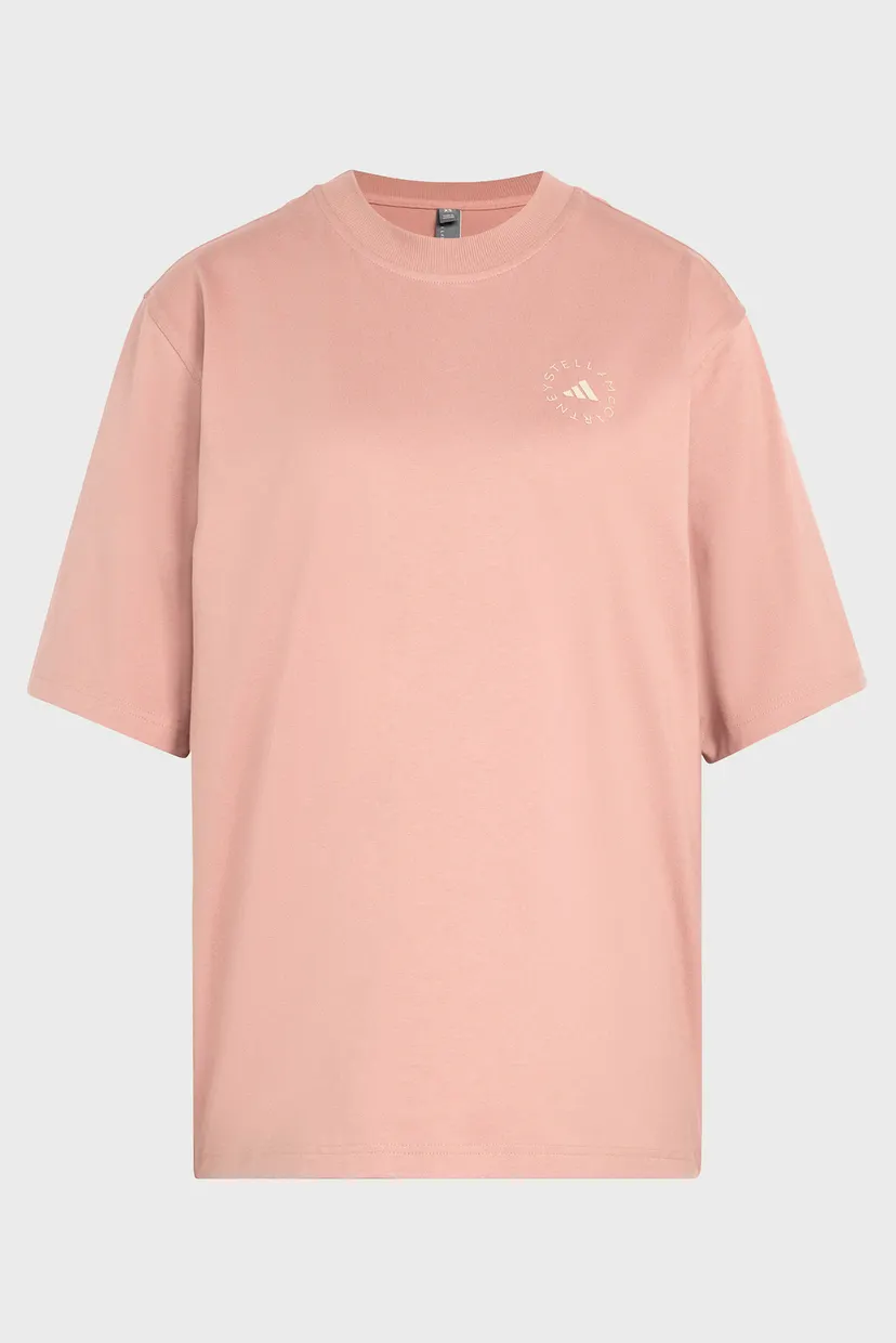 Женская пудровая футболка adidas by Stella McCartney Loose 6