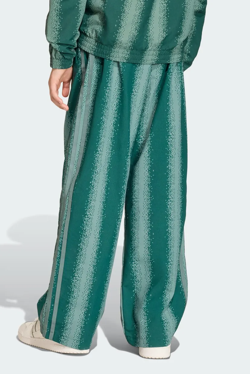 Дитячі зелені спортивні штани у смужку ADIDAS MINECRAFT SST LOOSE TRACK 3