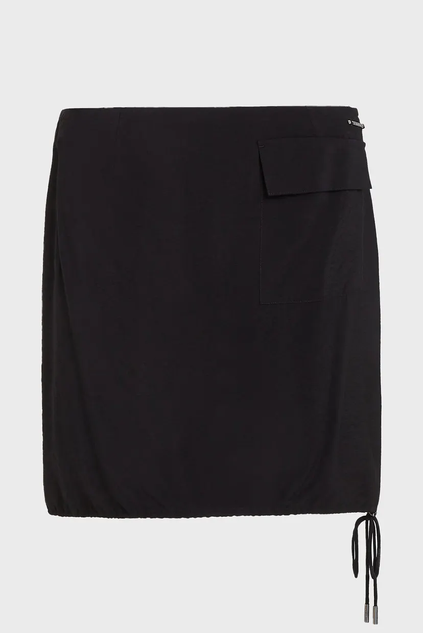 Женская черная юбка VISCOSE NYLON BLEND MINI 5