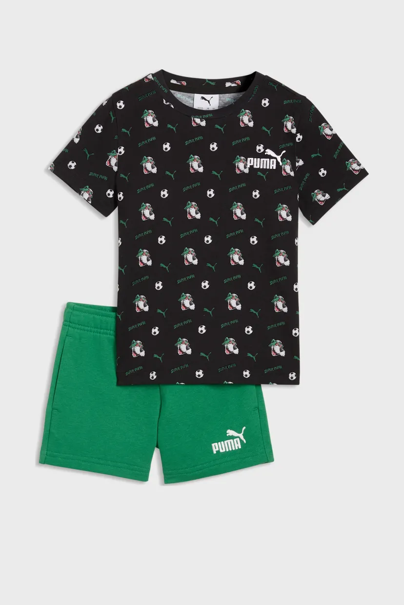 Дитячий комплект одягу з візерунком (футболка, шорти) Super PUMA Printed Tee and Shorts Set Kids 4