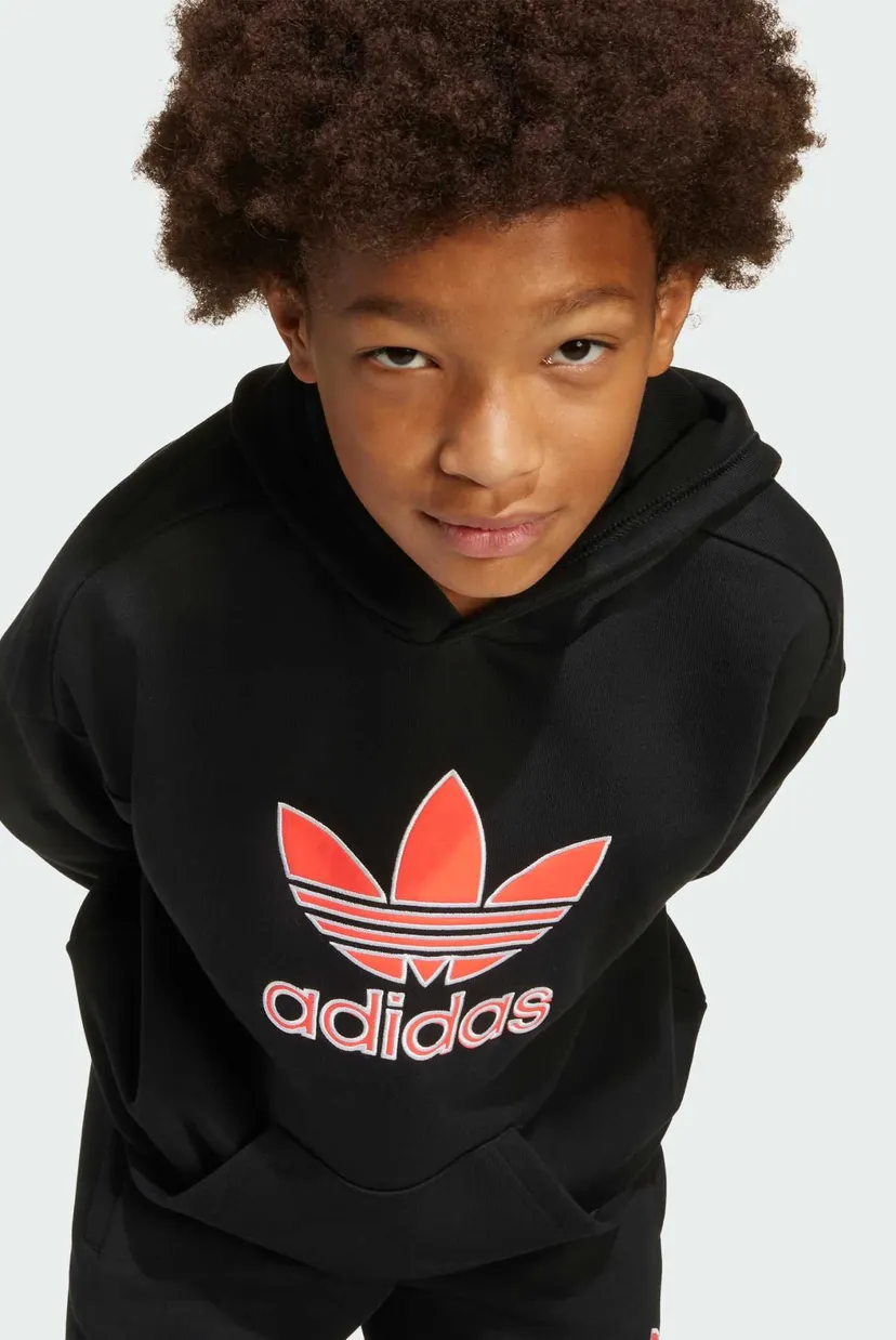Детское черное худи Big Logo Oversized Kids 6