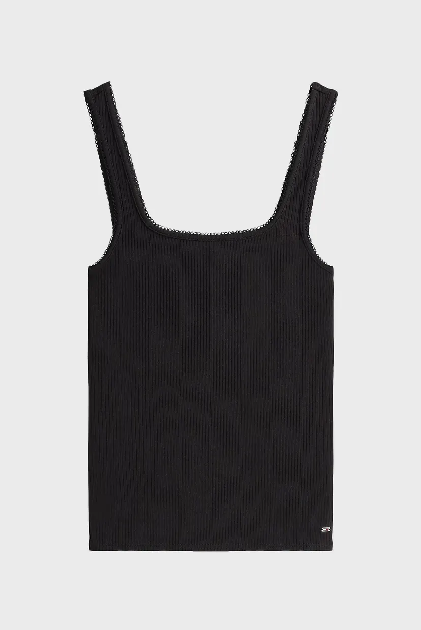 Женский черный топ 5X2 RIB SLIM SQUARE-NK TANK 5