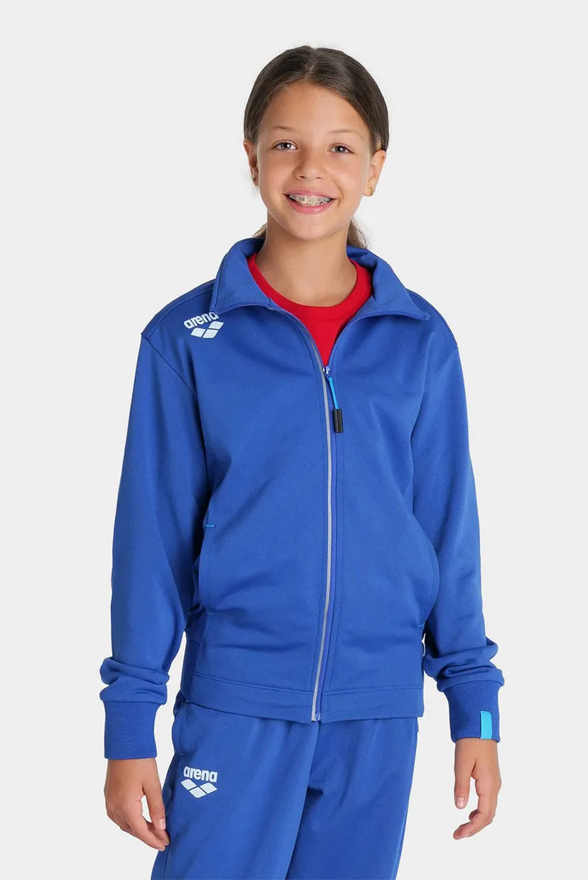 Детская синяя спортивная кофта TEAM JACKET PANEL KNITTED POLY 3