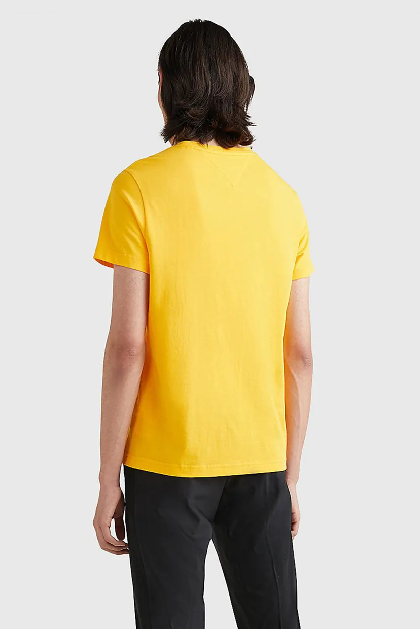Мужская желтая футболка TOMMY LOGO TEE 3