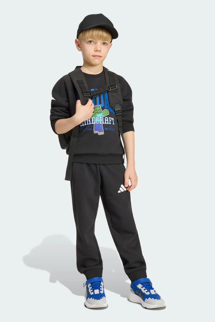 Детский черный комплект одежды (свитшот, джоггеры) ADIDAS MINECRAFT 5