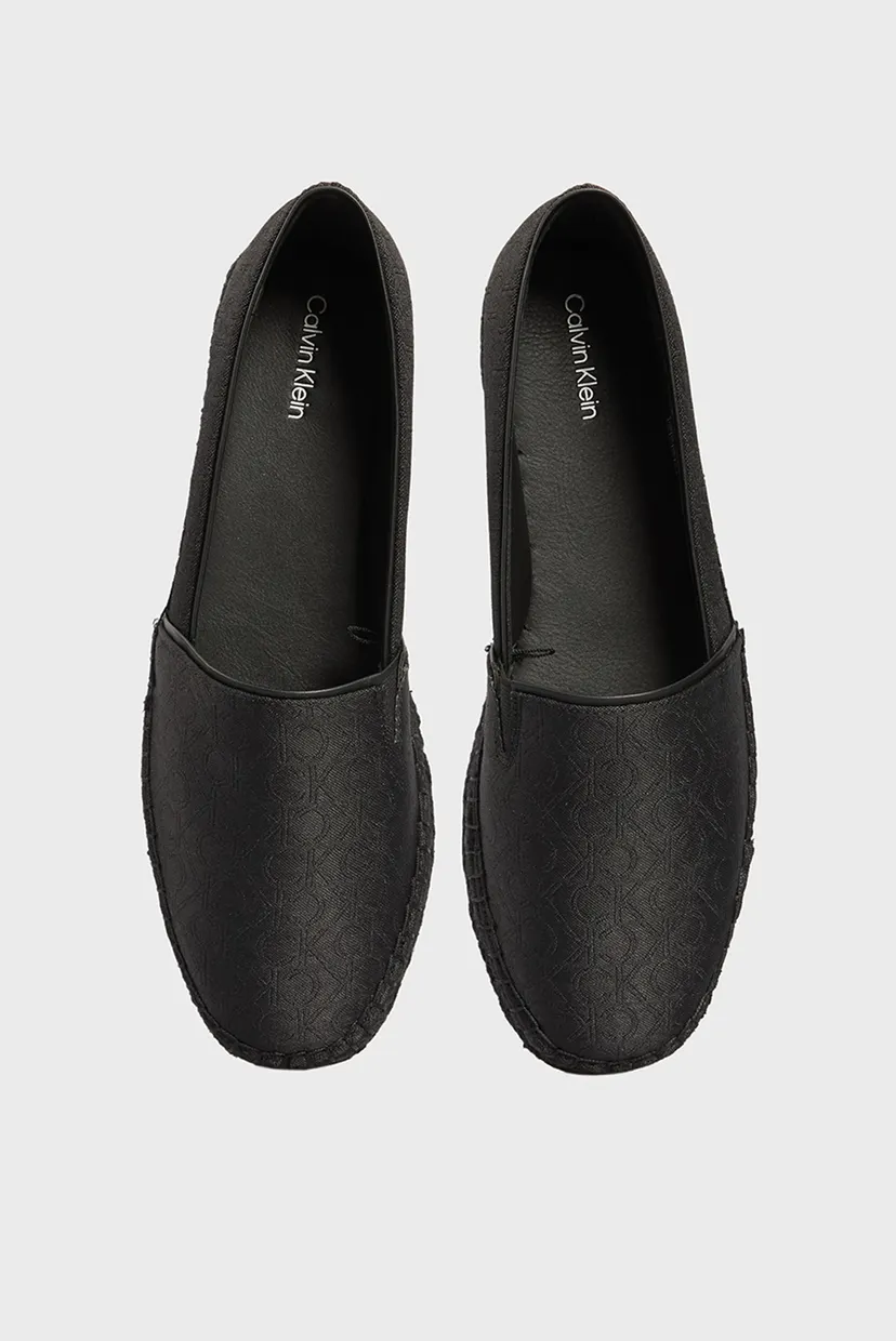 Женские черные эспадрильи с узором FLAT ESPADRILLE - JACQ 4