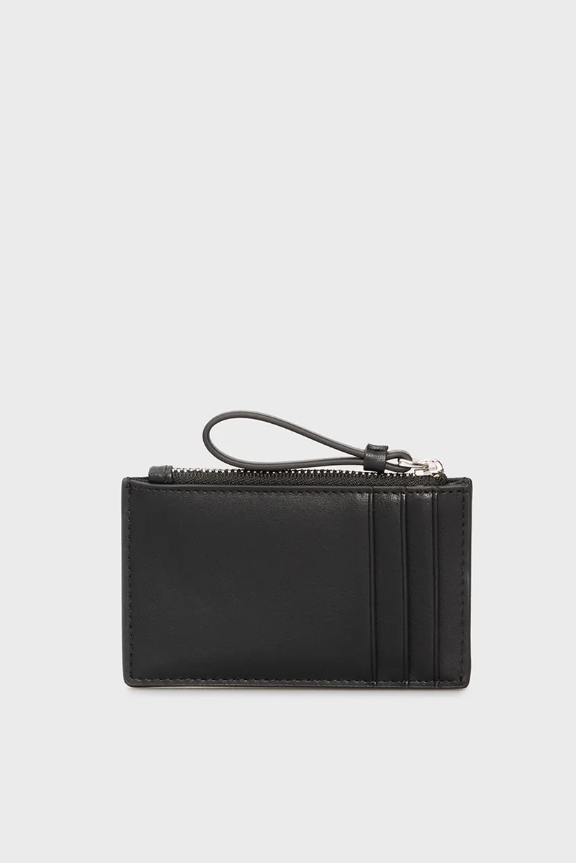Жіночий чорний гаманець SKUARE FLAP ZIP CH GRAINY 4
